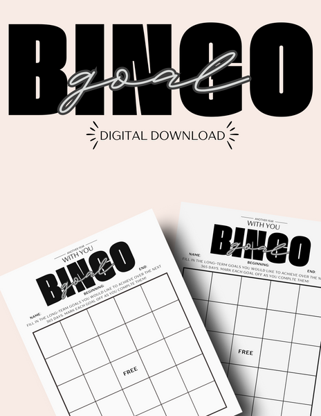 Printable Goal Bingo Card